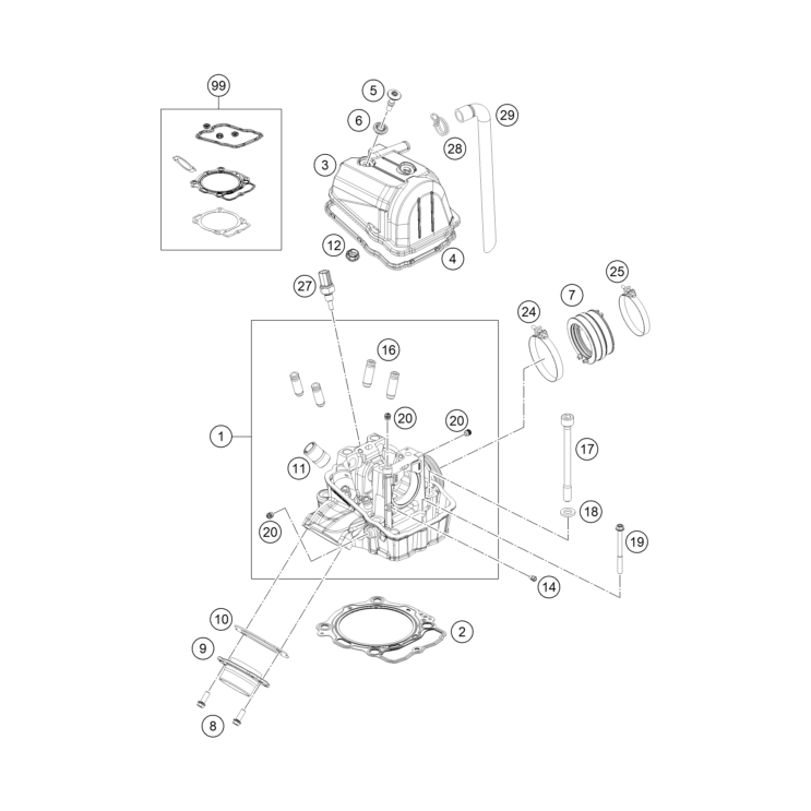VUE ECLATEE CULASSE HUSQVARNA 450 FS 2026