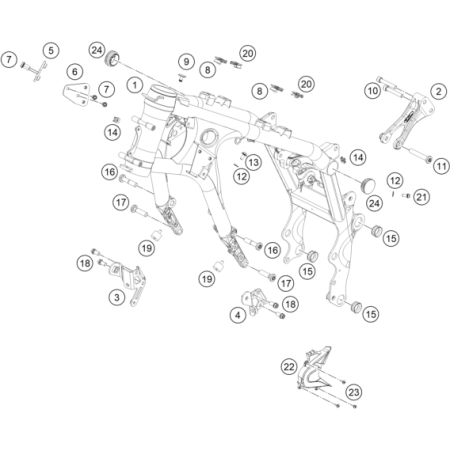 VUE ECLATEE CADRE HUSQVARNA...