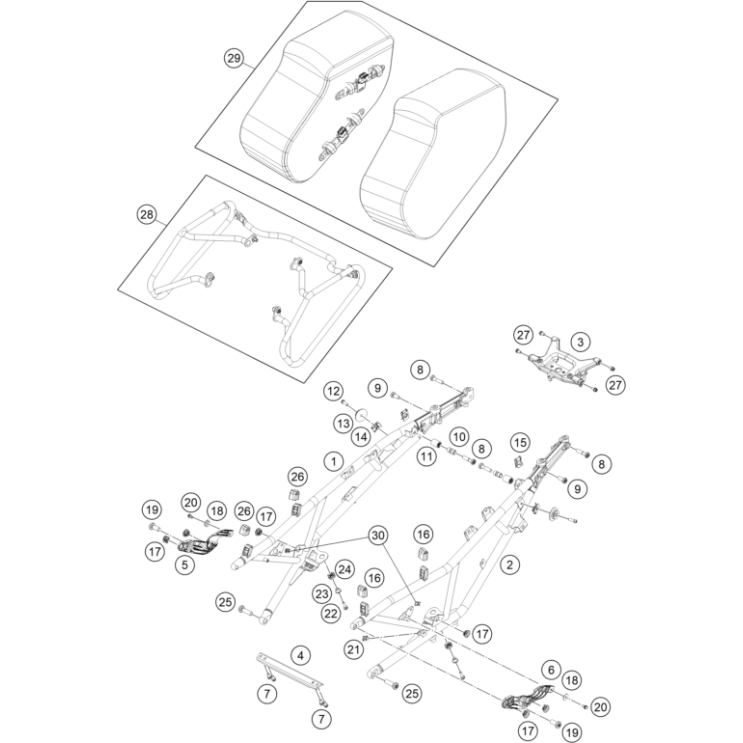 VUE ECLATEE BOUCLE ARRIÈRE HUSQVARNA 901 NORDEN 2025