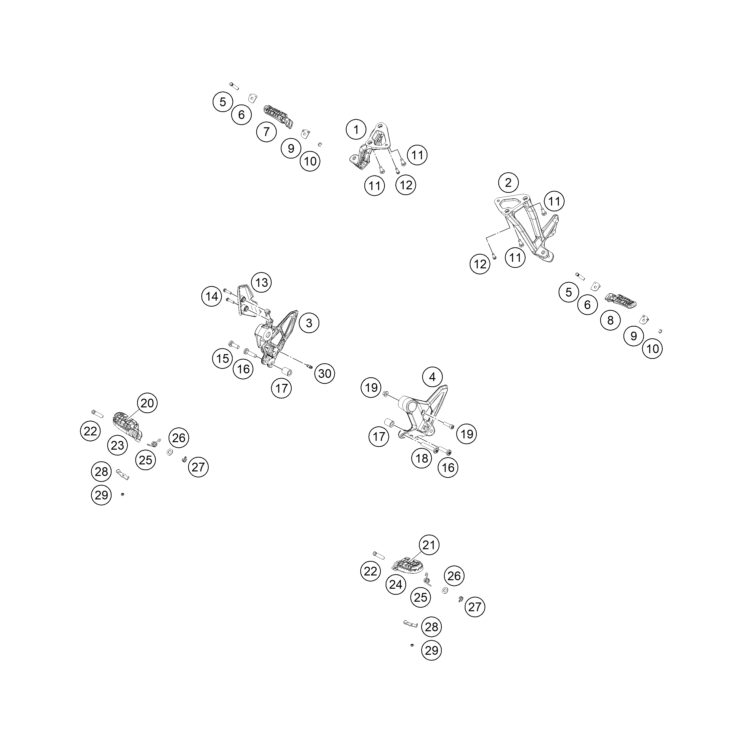 VUE ECLATEE REPOSE-PIEDS HUSQVARNA 901 NORDEN 2025