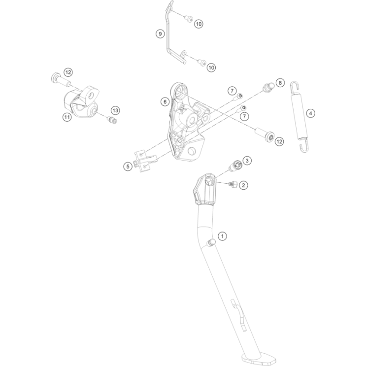 VUE ECLATEE BEQUILLE LATERALE / BEQUILLE CENTRALE HUSQVARNA 901 NORDEN 2026
