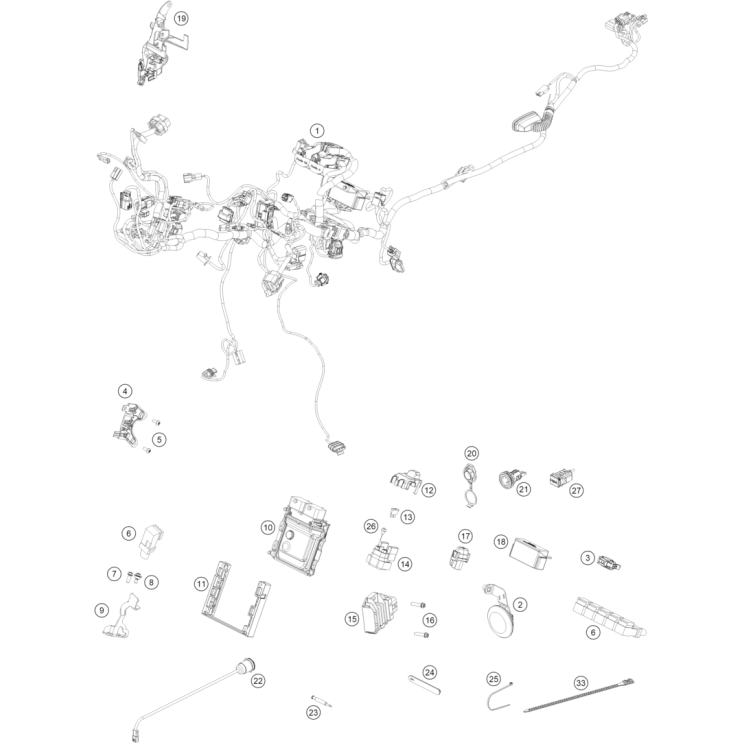 VUE ECLATEE FAISCEAU ELECTRIQUE HUSQVARNA 901 NORDEN 2026