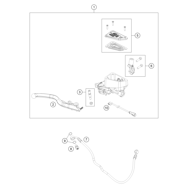 VUE ECLATEE MAITRE CYLINDRE DE FREIN HUSQVARNA 901 NORDEN 2026