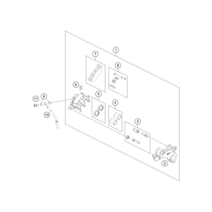 VUE ECLATEE ETRIER DE FREIN ARRIERE HUSQVARNA 901 NORDEN 2026