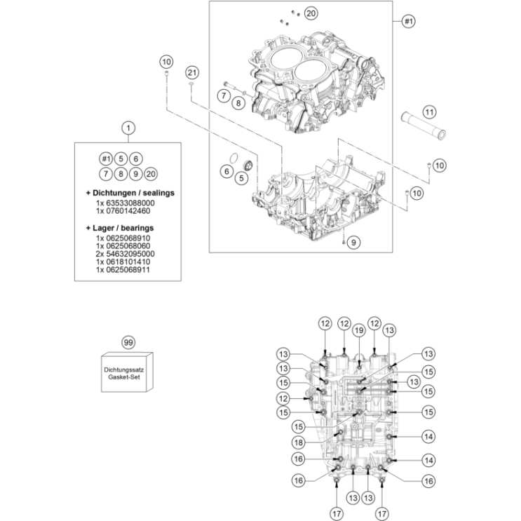 VUE ECLATEE CARTER MOTEUR HUSQVARNA 901 NORDEN 2026