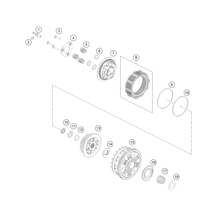 VUE ECLATEE EMBRAYAGE HUSQVARNA 901 NORDEN 2026