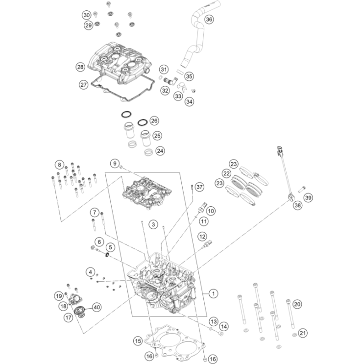 VUE ECLATEE CULASSE HUSQVARNA 901 NORDEN 2026