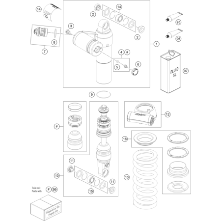 VUE ECLATEE AMORTISSEUR...
