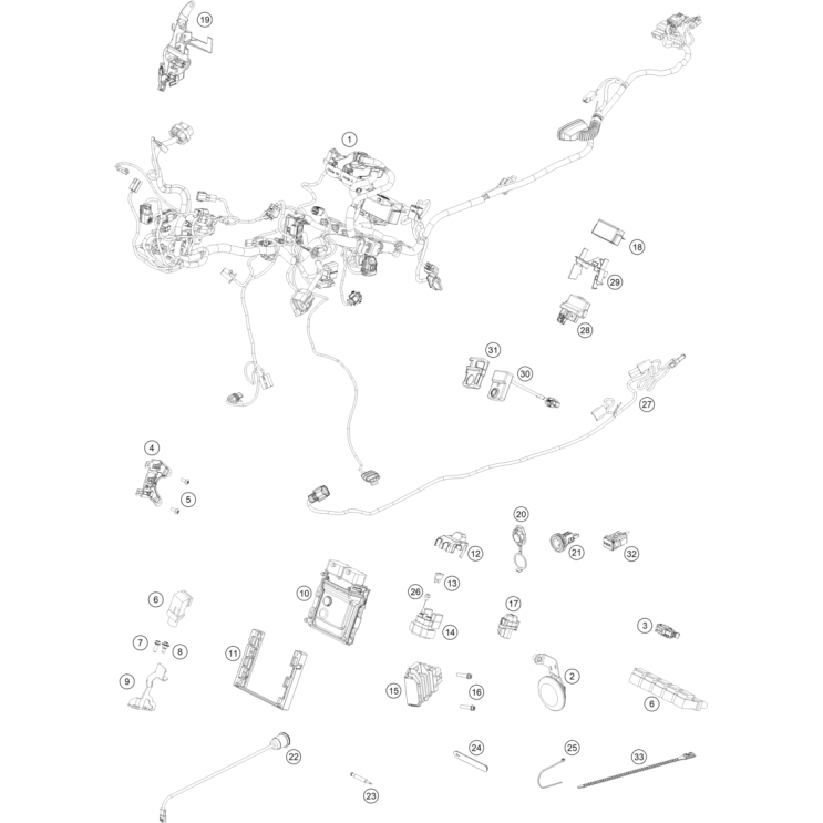 VUE ECLATEE FAISCEAU ELECTRIQUE HUSQVARNA 901 NORDEN EXPEDITION 2025