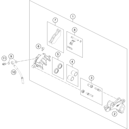 VUE ECLATEE ETRIER DE FREIN...