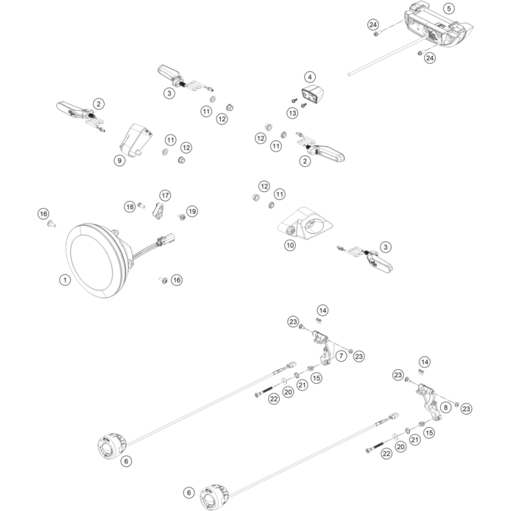 VUE ECLATEE ECLAIRAGE HUSQVARNA 901 NORDEN EXPEDITION 2025