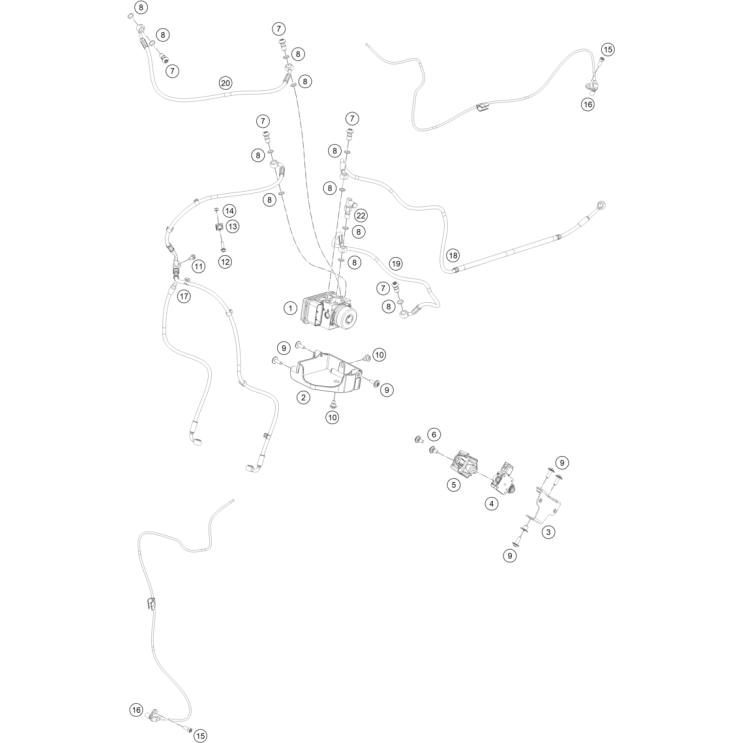 VUE ECLATEE SYSTÉME ANTIBLOCAGE HUSQVARNA 901 NORDEN EXPEDITION 2025