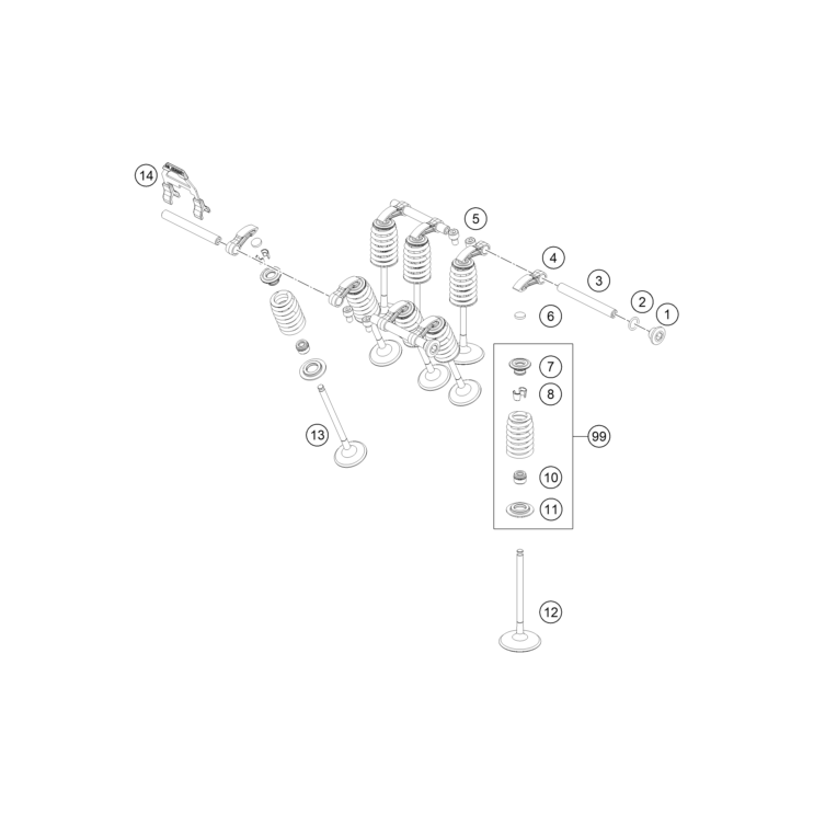 VUE ECLATEE GUIDE DE SOUPAPES HUSQVARNA 901 NORDEN EXPEDITION 2026