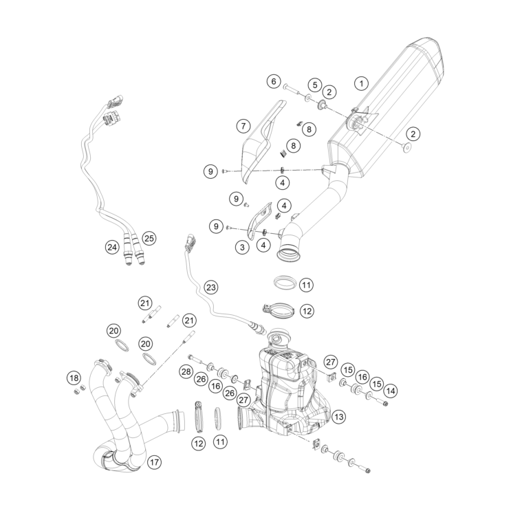 VUE ECLATEE ECHAPPEMENT HUSQVARNA 901 NORDEN EXPEDITION 2026