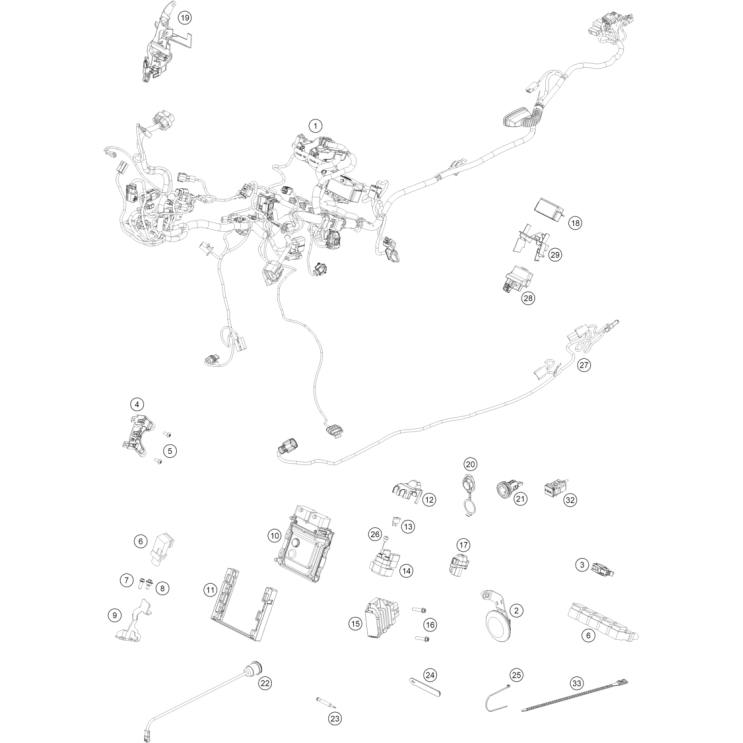 VUE ECLATEE FAISCEAU ELECTRIQUE HUSQVARNA 901 NORDEN EXPEDITION 2026