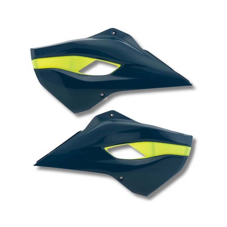 Paire d'ouies radiateur bleu et jaune pour HUSQVARNA 2014-2016 