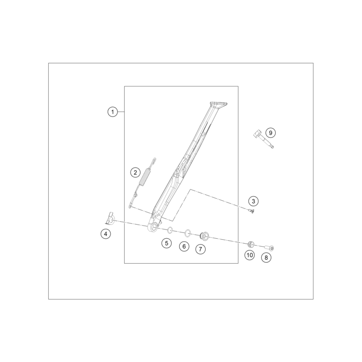 BEQUILLE LATERALE / BEQUILLE CENTRALE HUSQVARNA 250 FE 2027 - DUBOST HVA
