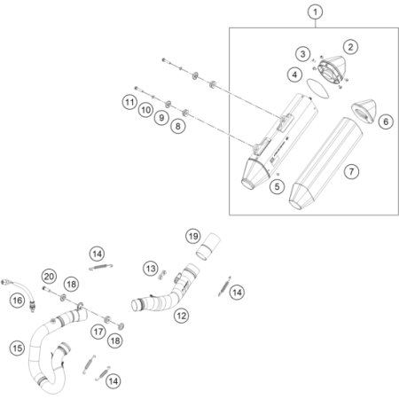SYSTEME D'ECHAPPEMENT HUSQVARNA 250 FE 2027 - DUBOST HVA