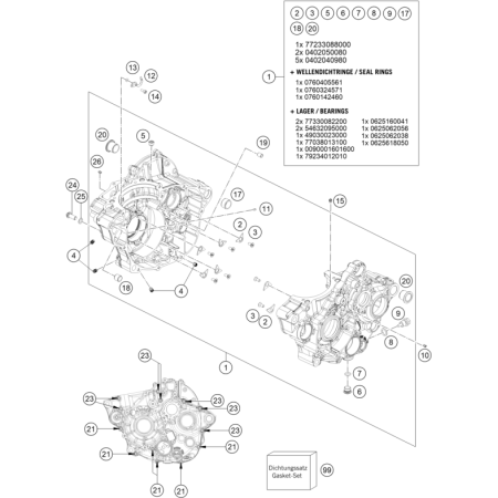 CARTER MOTEUR HUSQVARNA 250 FE 2027 - DUBOST HVA