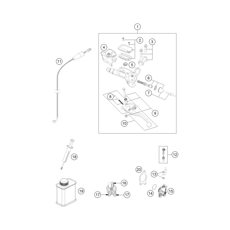 SYSTEME D'EMBRAYAGE HUSQVARNA 250 FE 2027 - DUBOST HVA