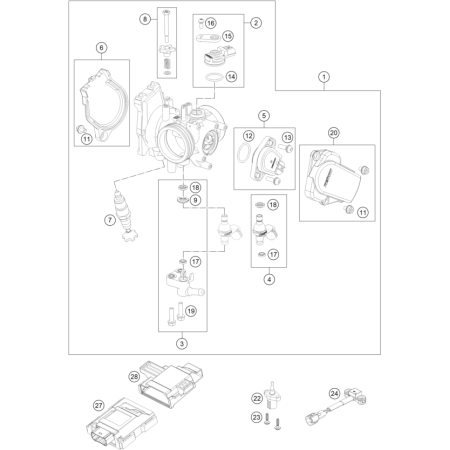CORPS D'INJECTION HUSQVARNA 250 FE 2027 - DUBOST HVA
