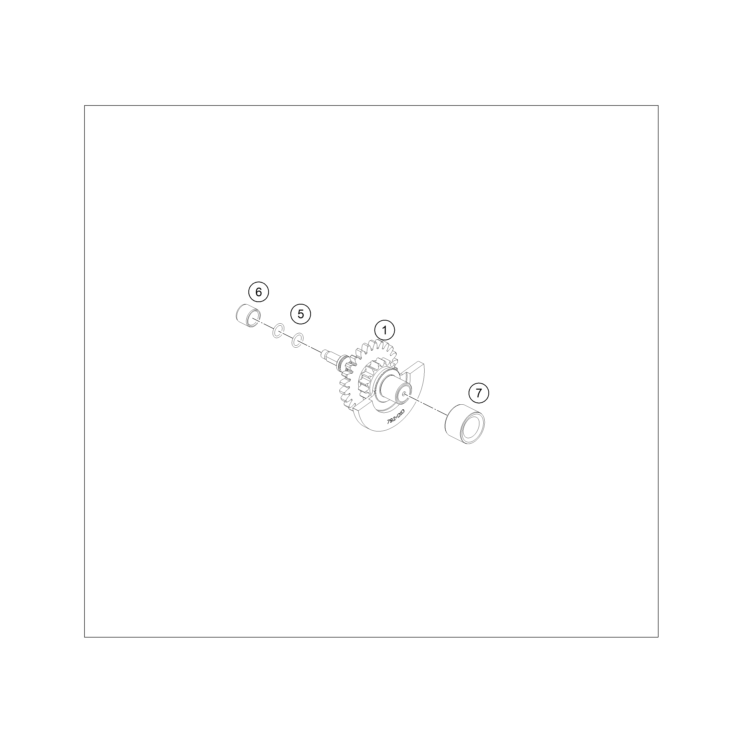 ARBRE D'EQUILIBRAGE HUSQVARNA 350 FE 2027 - DUBOST HVA