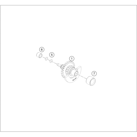 ARBRE D'EQUILIBRAGE HUSQVARNA 350 FE 2027 - DUBOST HVA