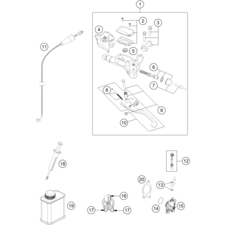 SYSTÉME D'EMBRAYAGE HUSQVARNA 350 FE 2027 - DUBOST HVA