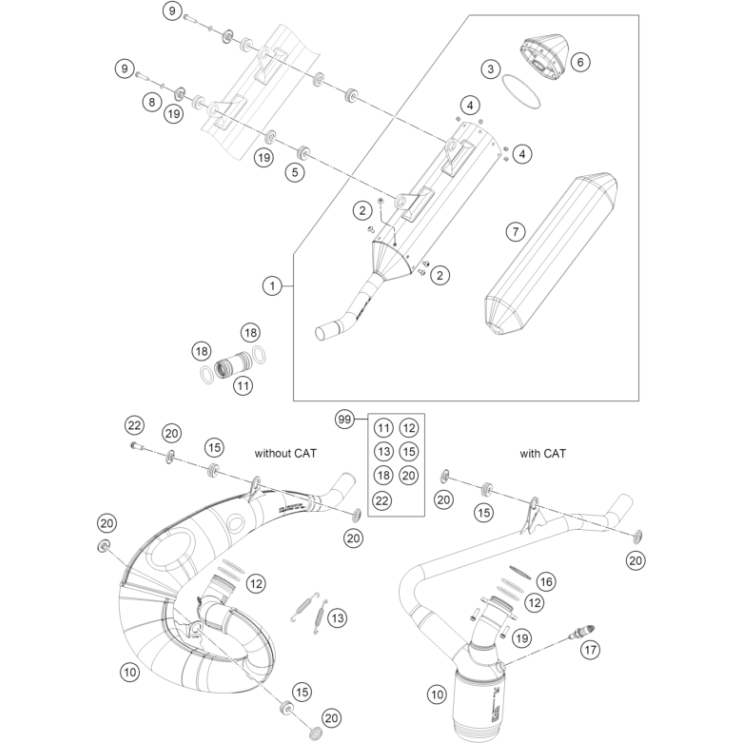 SYSTEME D'ECHAPPEMENT HUSQVARNA 300 TE 2027 - DUBOST HVA