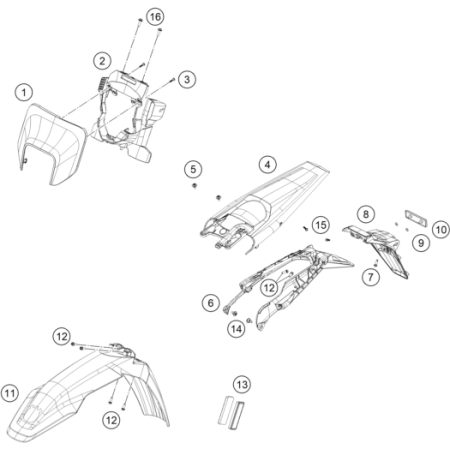 PLASTIQUES HUSQVARNA 300 TE 2027 - DUBOST HVA