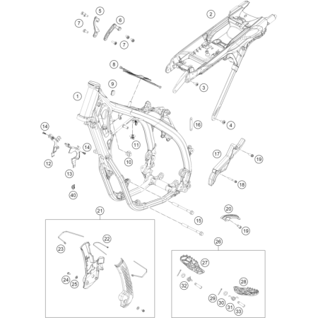 CADRE HUSQVARNA 501 FE 2027 - DUBOST HVA