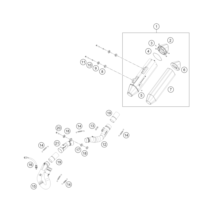 SYSTEME D'ECHAPPEMENT HUSQVARNA 501 FE 2027 - DUBOST HVA