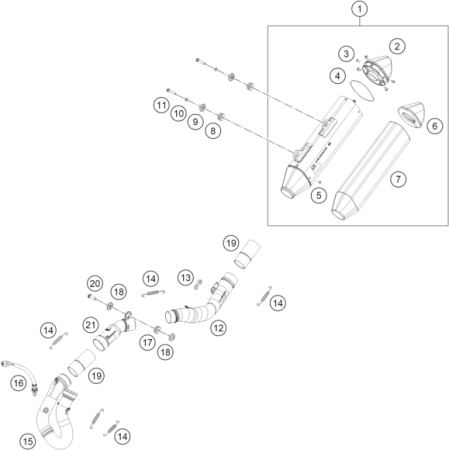 SYSTEME D'ECHAPPEMENT HUSQVARNA 501 FE 2027 - DUBOST HVA