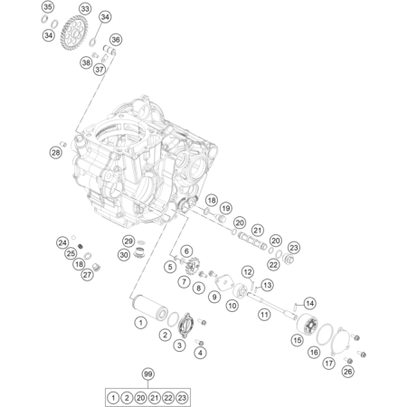 SYSTEME DE LUBRIFICATION HUSQVARNA 501 FE 2027 - DUBOST HVASYSTEME DE LUBRIFICATION