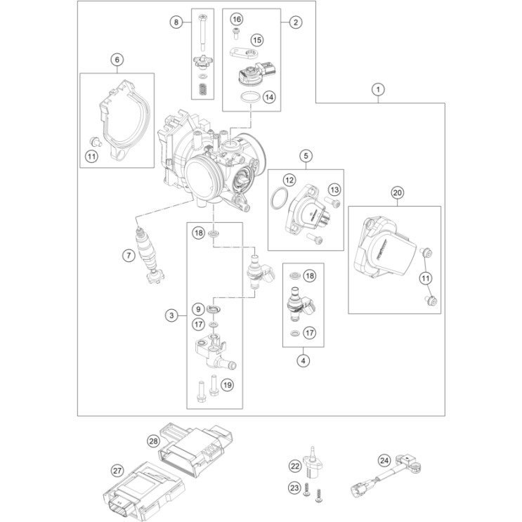 CORPS D'INJECTION HUSQVARNA 501 FE 2027 - DUBOST HVACORPS D'INJECTION