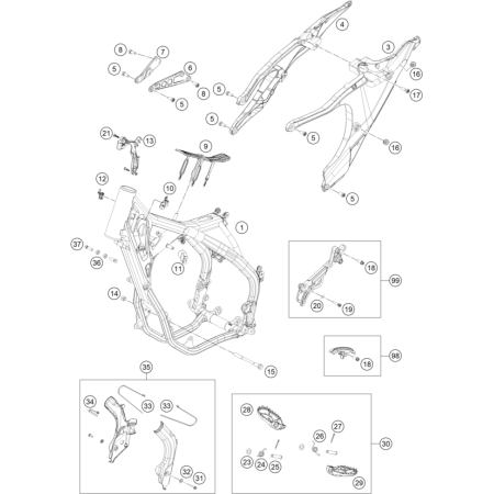 CADRE HUSQVARNA 150 TEI 2020 - DUBOST HVA