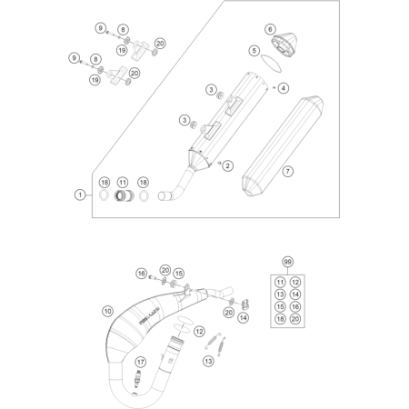 SYSTEME D'ECHAPPEMENT HUSQVARNA 150 TEI 2020 - DUBOST HVA