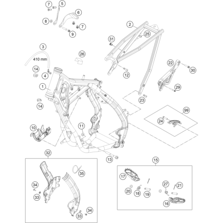 CADRE HUSQVARNA 85 TC 17/14 2018 - DUBOST HVA