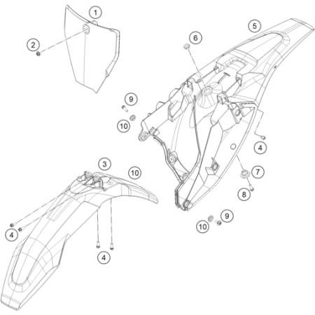 PLAQUE, GARDE-BOUE HUSQVARNA 85 TC 17/14 2018 - DUBOST HVA