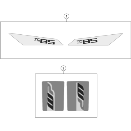 KIT DECO HUSQVARNA 85 TC 17/14 2018 - DUBOST HVA