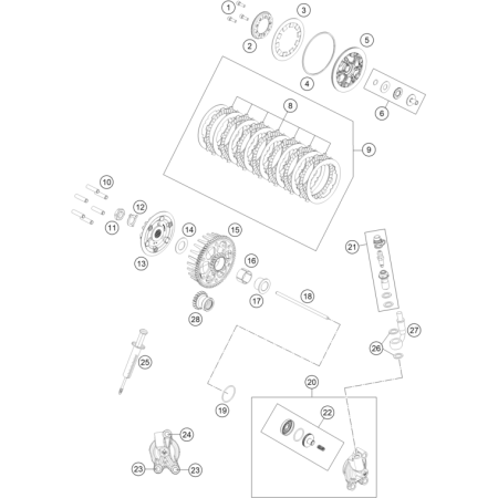 EMBRAYAGE HUSQVARNA 85 TC 17/14 2018 - DUBOST HVA