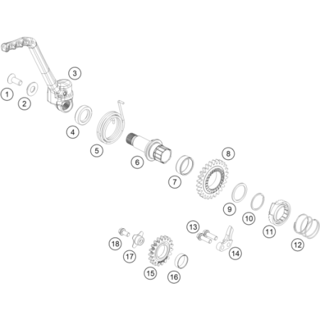 DEMARREUR KICK HUSQVARNA 85 TC 17/14 2018 - DUBOST HVA
