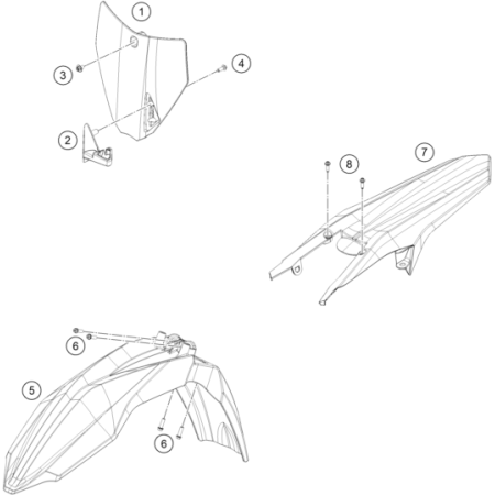 PLAQUE, GARDE-BOUE HUSQVARNA 85 TC 17/14 2014 - DUBOST HVA