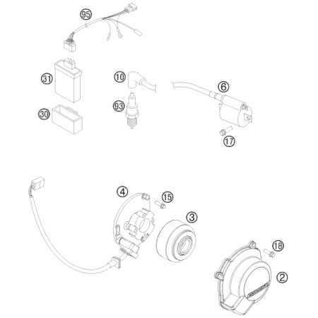 ALLUMAGE HUSQVARNA 85 TC 17/14 2014 - DUBOST HVA