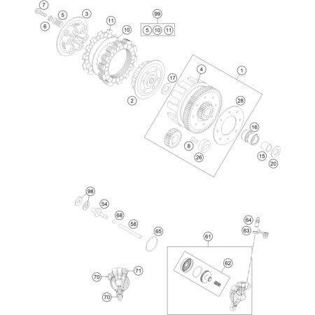 EMBRAYAGE HUSQVARNA 85 TC 17/14 2014 - DUBOST HVA