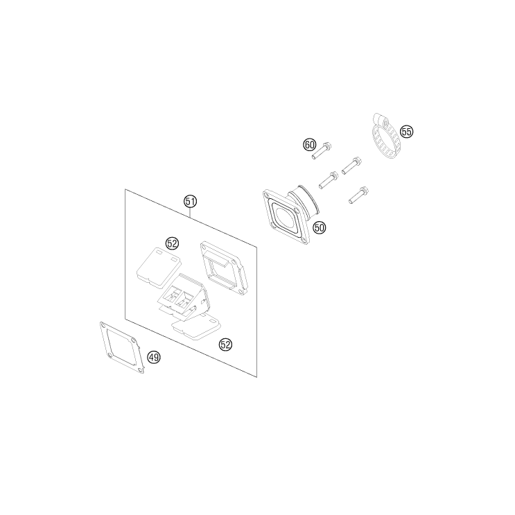 BOÎTE À CLAPETS HUSQVARNA 85 TC 17/14 2014 - DUBOST HVA