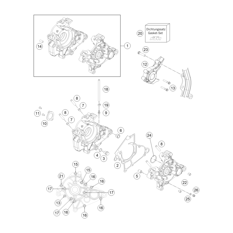 CARTER MOTEUR HUSQVARNA 50 TC 2022 - DUBOST HVA