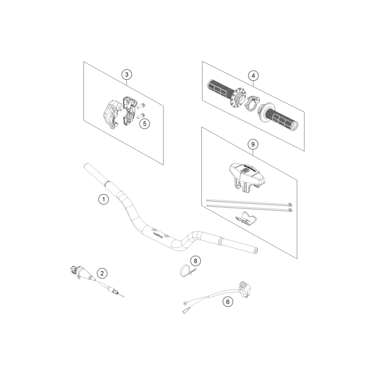 GUIDON, ARMATURES HUSQVARNA 50 TC 2022 - DUBOST HVA