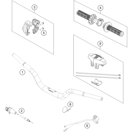 GUIDON, ARMATURES HUSQVARNA 50 TC 2022 - DUBOST HVA