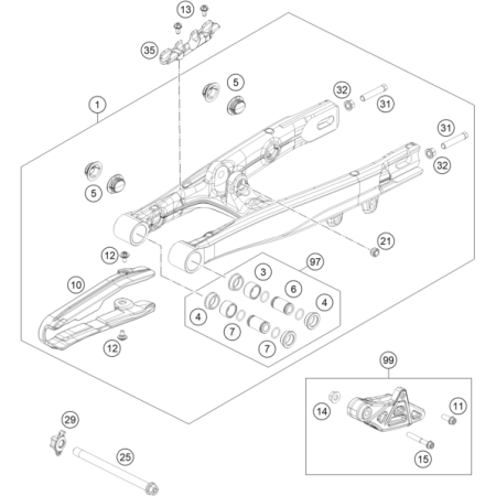 BRAS OSCILLANT HUSQVARNA 50 TC 2022 - DUBOST HVA
